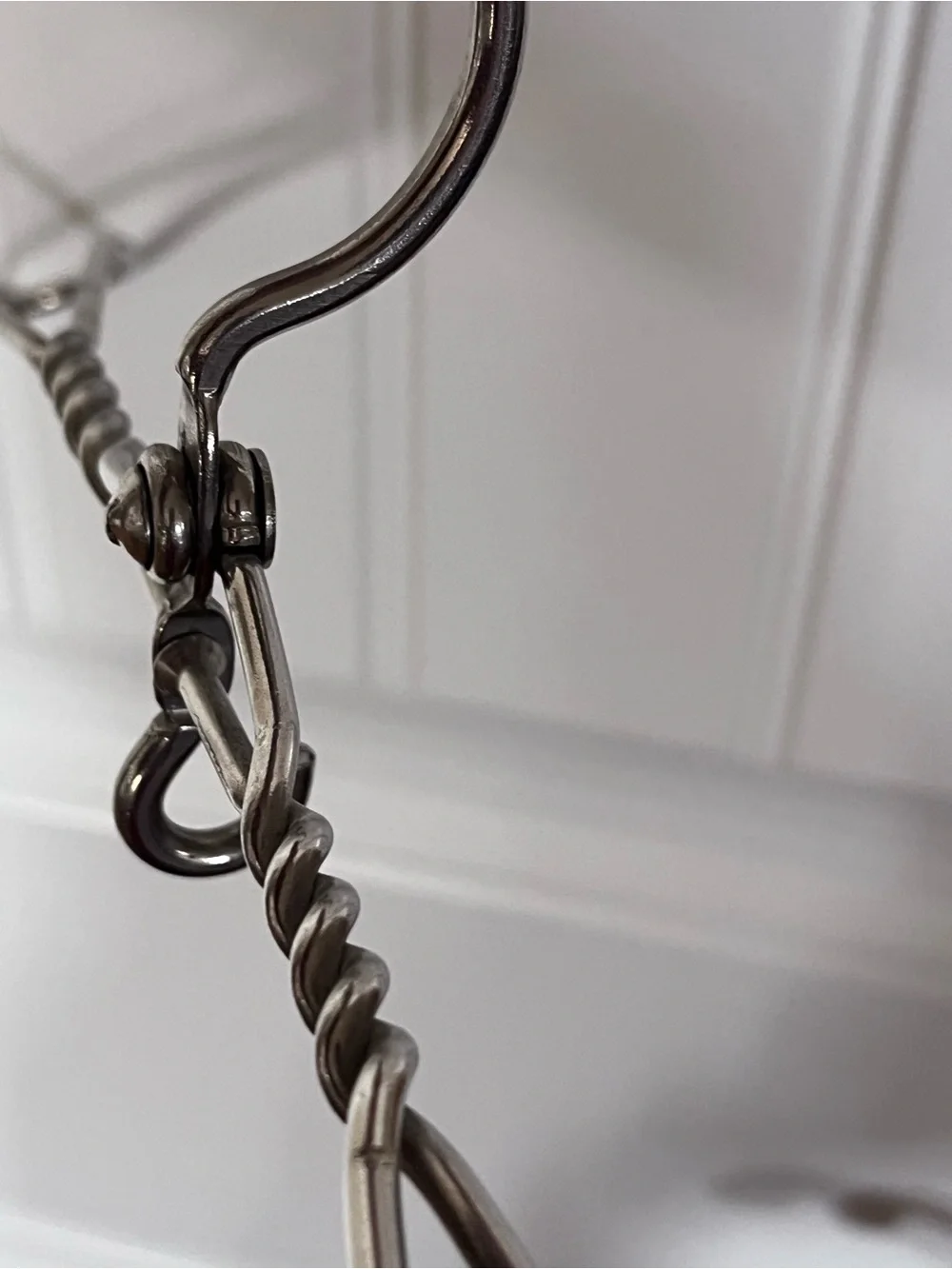 Antique Heavy Duty Twisted Metal Clothes Hanger with Shoulder Hangers and Hook